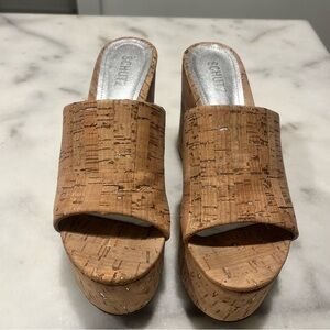 Schutz Dalle Cork Platform Sandal size 8.5